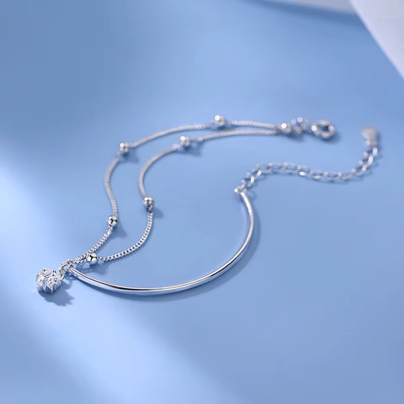 FANGSU Armband, 925 Silber, Stern-Doppelschicht, Damen - Bild 2