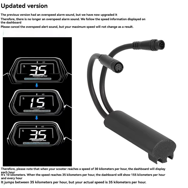 Segway Ninebot ZT3 PRO E Entriegelungskabel zur Geschwindigkeitsbegrenzung in Schwarz - Bild 3