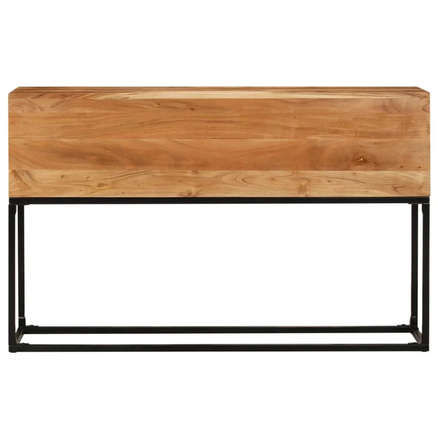vidaXL Konsolentisch aus massivem Akazienholz in Braun im Industrie-Stil, B/T/H: 120 x 30 x 75 cm - Bild 2
