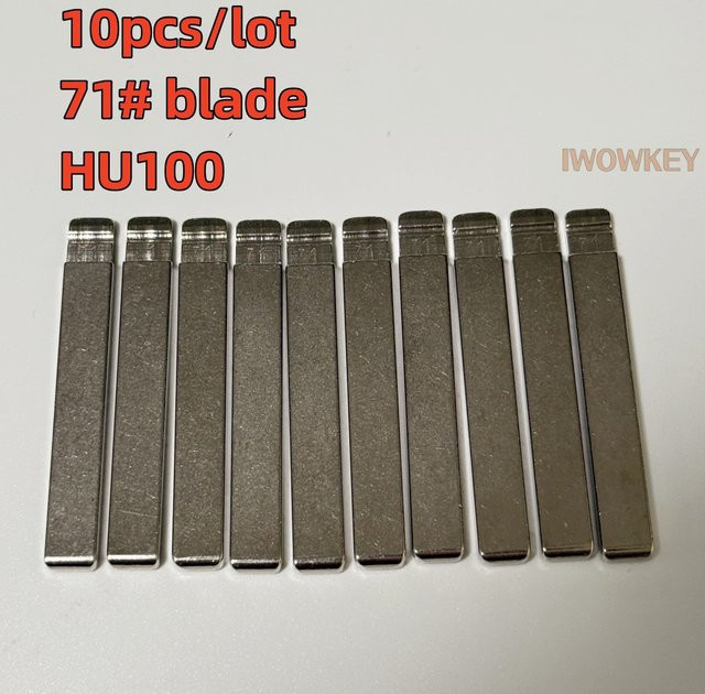 10 Stück IWOWKEY HU100 HU100FH Metall-Umschlag-Schlüsselrohlinge in Silber für Keydiy KD VVDI JMD - Bild 1