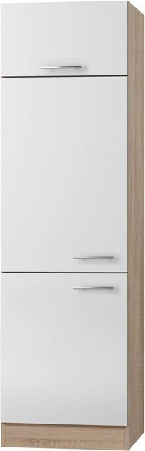 Optifit Küchen-Hochschrank Dakar286 für Kühlschränke in Weiß-Eiche, B/T/H: 60 x 60 x 211,8 cm - Bild 1