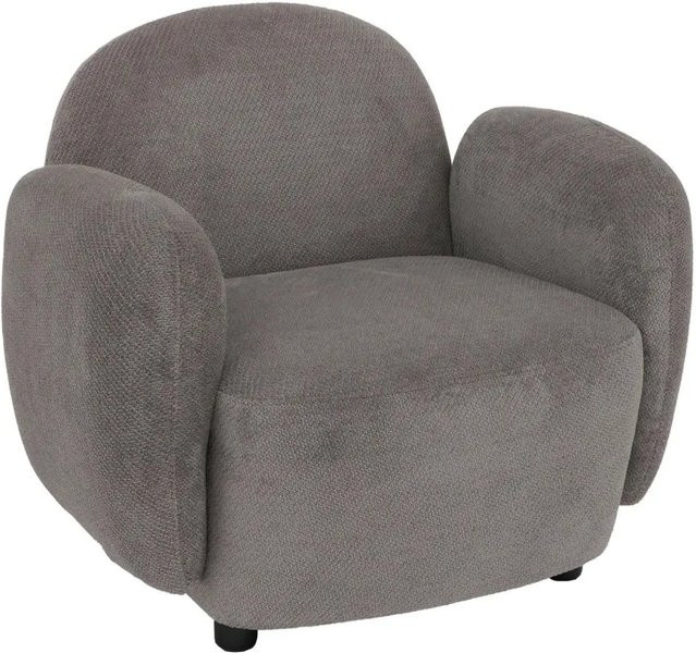 MCW Polstersessel P33 Lounge- und Cocktailsessel aus Chenille in Hellgrau mit Armlehnen und Holzgestell - Bild 2