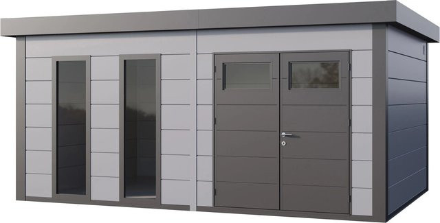 Telluria Gerätehaus Classico in Grau mit Außenmaß B: 568 cm, H: 265 cm, T: 388 cm - Bild 1