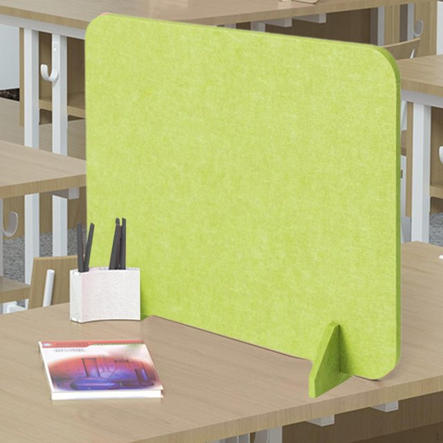 Freistehende akustische Schreibtisch-Trennwand von craftDIY in Grün mit Stützfüßen - Bild 1