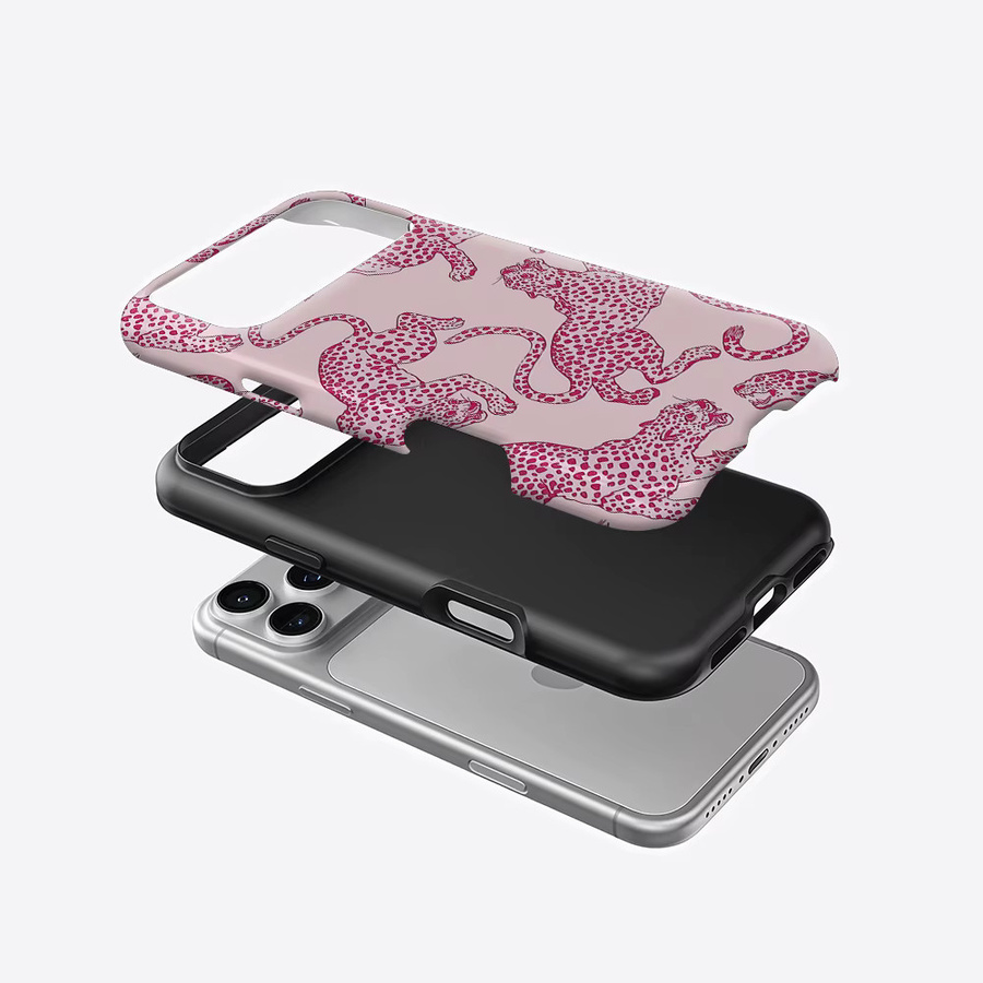 Aurea Case Matte Bumper Schutzhülle mit MagSafe Kompatibilität für iPhone 17 16 15 14 13 Pro Max in Pink Leopard - Bild 2