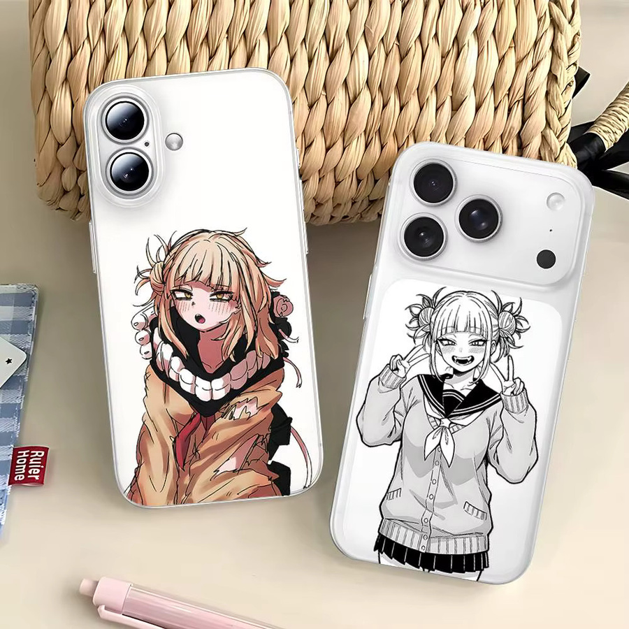 Anime Himiko Toga Handyhülle für iPhone 11 bis 17 Pro Max, transparente und stoßfeste Schutzhülle - Bild 5
