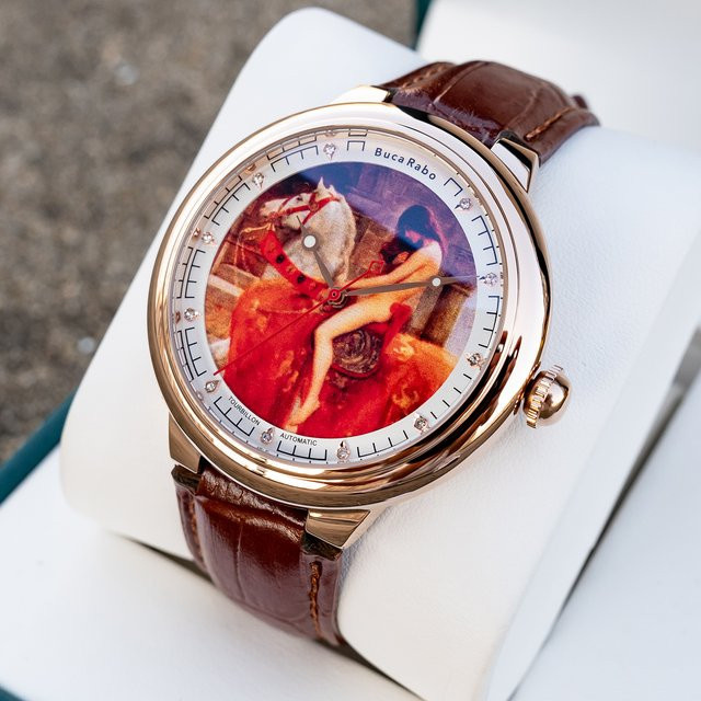 OBLVLO Automatik-Armbanduhr, Roségold, 45 mm, Leder, Herren - Bild 1