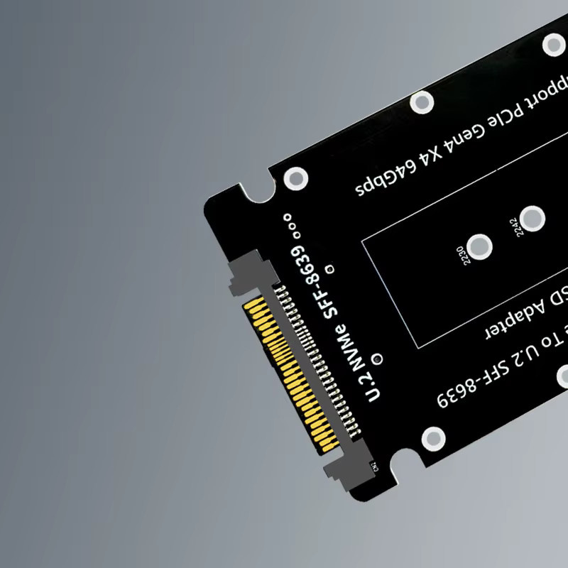 RGEEK M.2 NVMe zu U.2 SFF-8639 Adapter Karte, PCIe 4.0 Gen4 SSD Erweiterungskarte für M Key, Schwarz - Bild 4