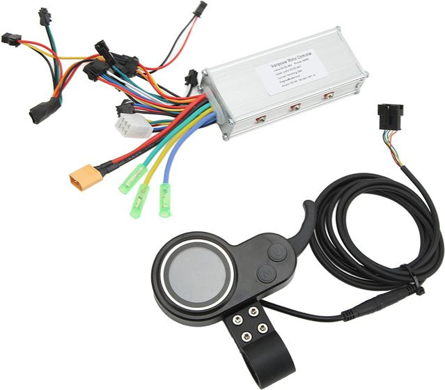 Elektrisches Fahrrad Kit mit bürstenlosem Controller, LCD Display und Motor-Zubehör für E-Bikes und Roller, 36V/48V 500W, Farbe: Weiß - Bild 1
