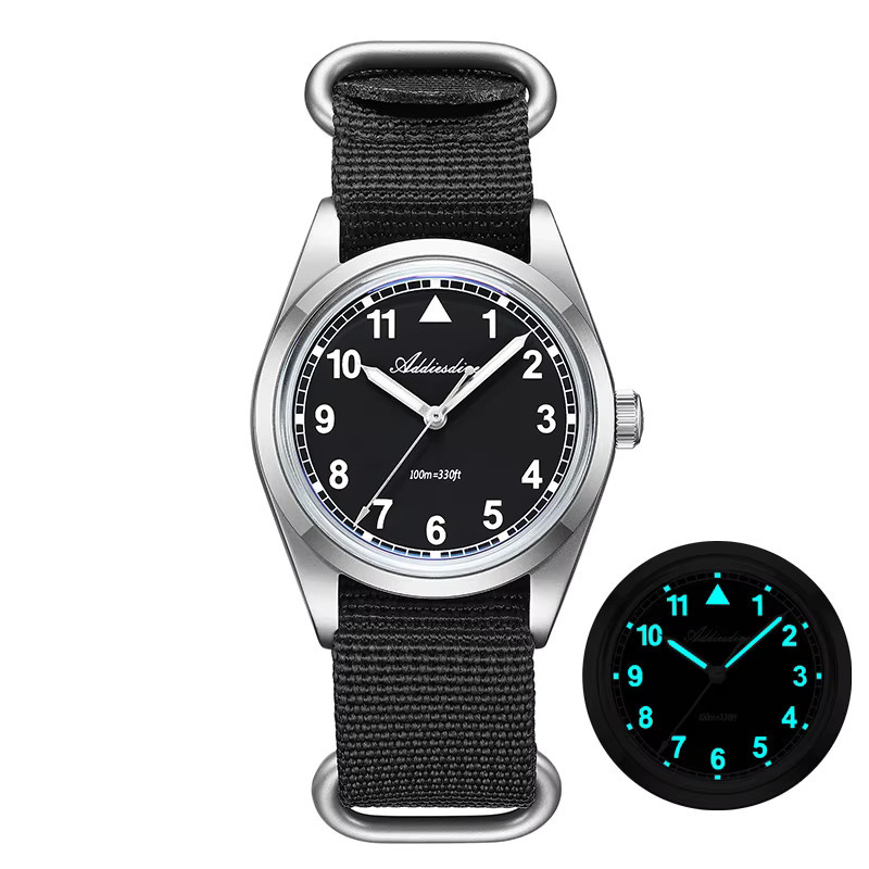 ADDIESDIVE Armbanduhr, Quarz, Edelstahl, 36 mm, Herren, Schwarz - Bild 5