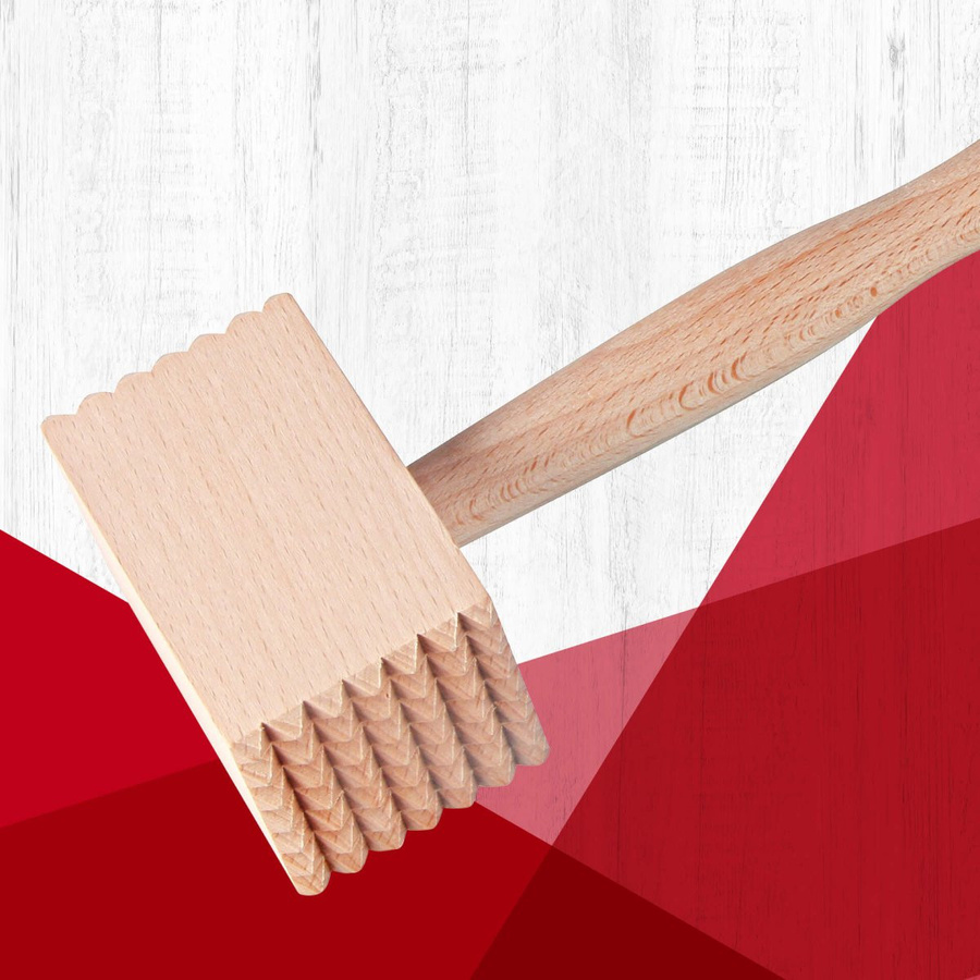 Fackelmann Fleischklopfer Eco aus FSC-zertifizierter Buche, Braun, Länge: 32 cm - Bild 2