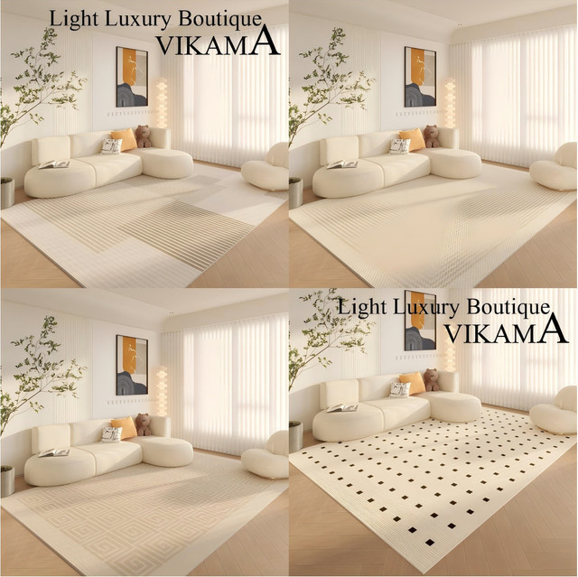 VIKAMA Loop Pile Teppich Wasserdicht für Wohnzimmer, Schlafzimmer und Boden Dekoration - Bild 1