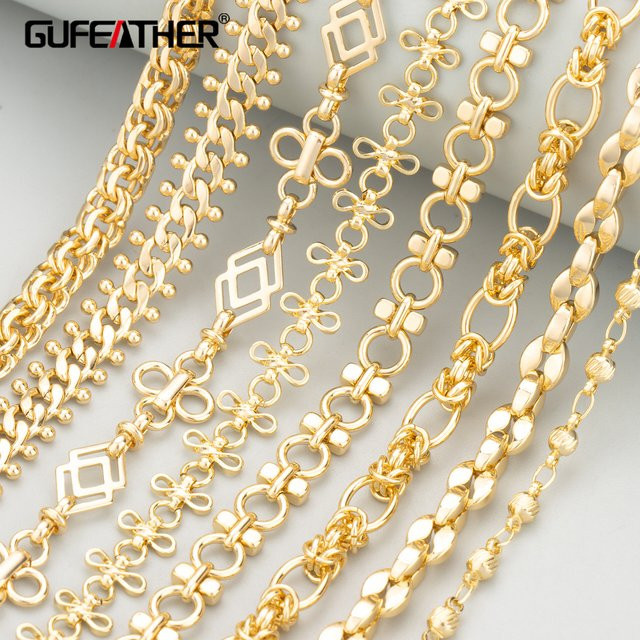 Gufeather Halskette, 18 Karat Gold rhodiniert, Kupfer, Unisex, 50 cm - Bild 1