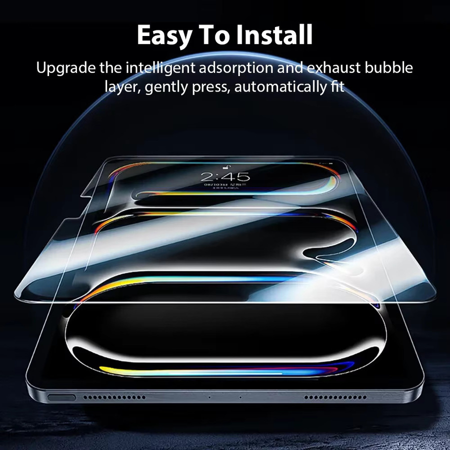 9H gehärtete Glas Schutzfolie für Apple iPad Air, Pro, Mini und iPad (Transparent) - Bild 3