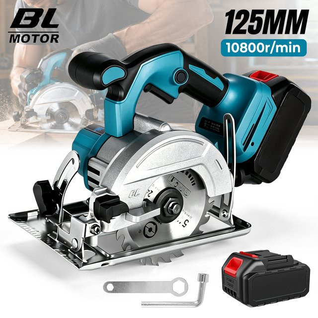 Makita Akku-Kreissäge 5 Zoll, 1000 W, bürstenlos, blau, für Makita LXT 21 V-Akkus - Bild 1
