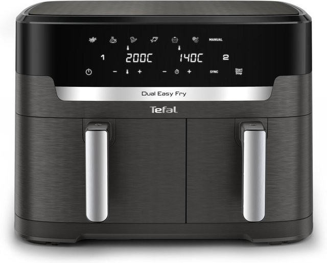 Tefal Easy Fry Dual XXL Doppel-Heißluftfritteuse EY942H in Dunkelgrau - Bild 1