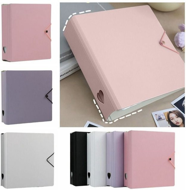 INS Fotoalbum Sternenlicht im A5 Format mit Herz-Design und Macaron-Farben in Pink und Multicolour - Bild 1