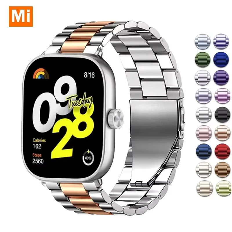 Xiaomi Uhrenarmband Edelstahl, silver, Xiaomi Mi Band 8 Pro, Redmi Watch 4 - Bild 4