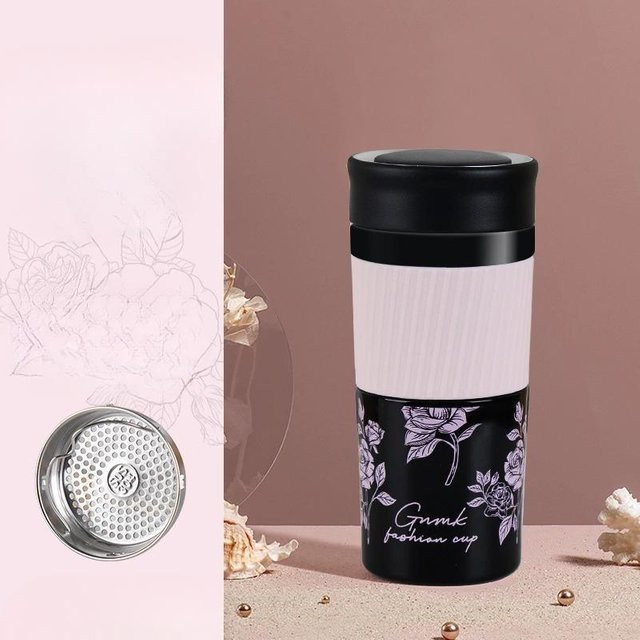 Yiran Furniture Thermosbecher mit Tee-Wasser-Trennsystem aus Edelstahl, 420 ml, in verschiedenen Farben - Bild 1