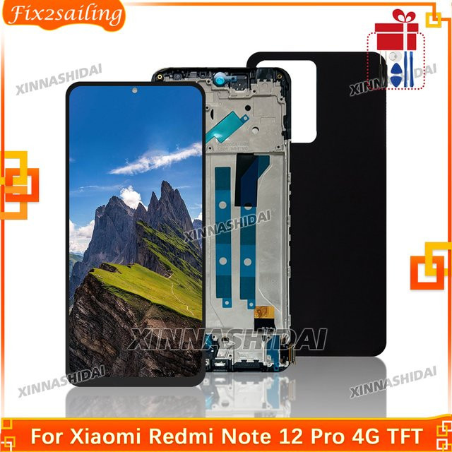 Xiaomi Redmi Note 12 Pro 4G LCD Display mit Touchscreen Digitizer und Montagerahmen in Schwarz, 6,59 Zoll - Bild 1