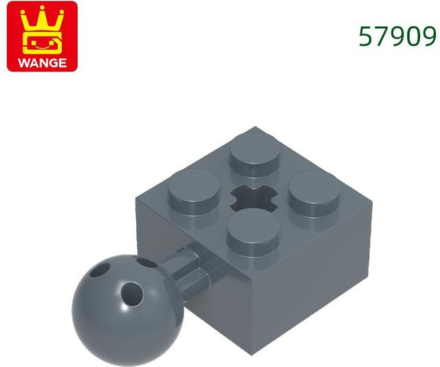 LEGO 57909 2x2 mit Kugelgelenk und Achsloch Bausteine Zubehör, 53-teiliges Set - Bild 1