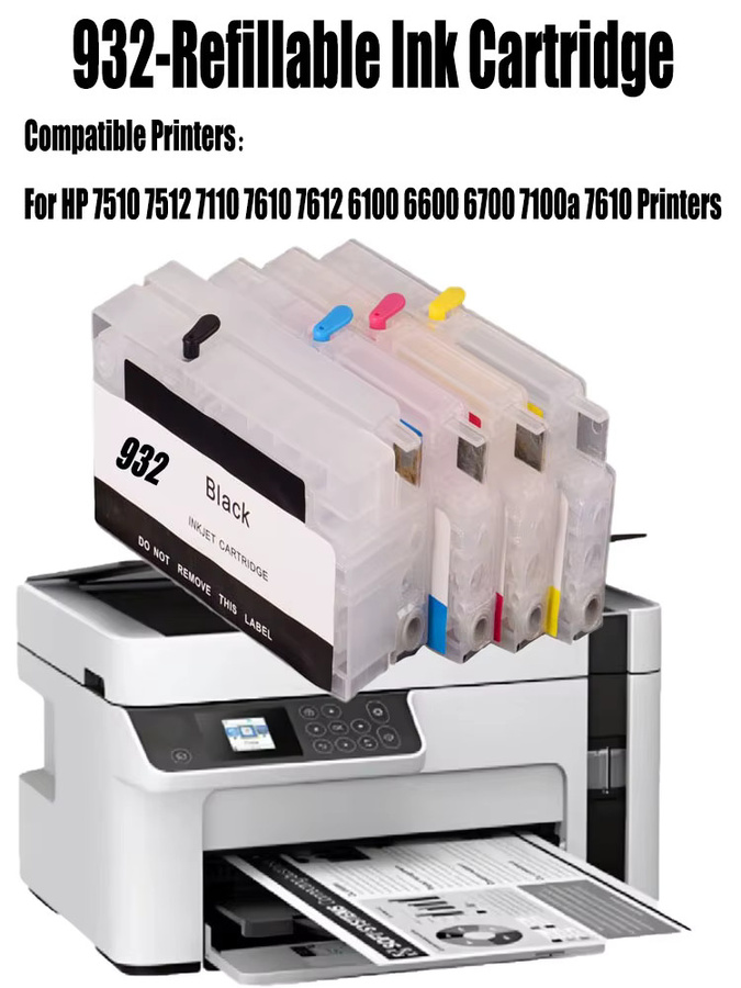 HP 932XL leere Tintenpatrone Multicolor für HP Officejet Drucker 7612 7512 7510 6100 7610 7110 6700 6600e - Bild 2