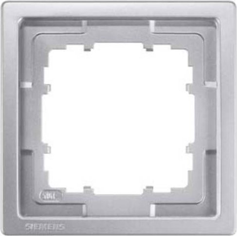 Siemens Schalterprogramm Delta Metallic 1fach Rahmen in Silver 5TG13211 - Bild 1