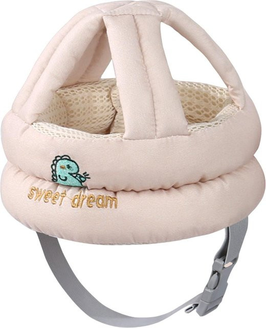 Deamos Baby Kopfschutzhelm aus Textil in Weiß mit verstellbarem Riemen - Bild 1