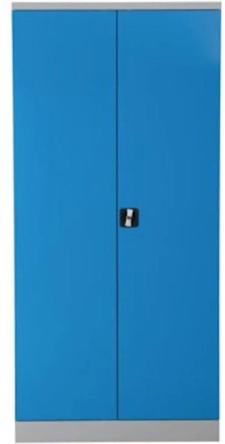 PROREGAL Stahlschrank Bee mit 4 Fachböden und Scharniertüren, Grau und Hellblau, H x B x T: 195 x 92 x 60 cm - Bild 1