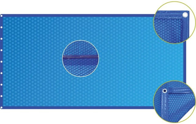 Aqualux Luftpolster Abdeckplane Solarfolie für ovale Becken in Blau, B: 320 cm x L: 525 cm, 400 µm - Bild 1