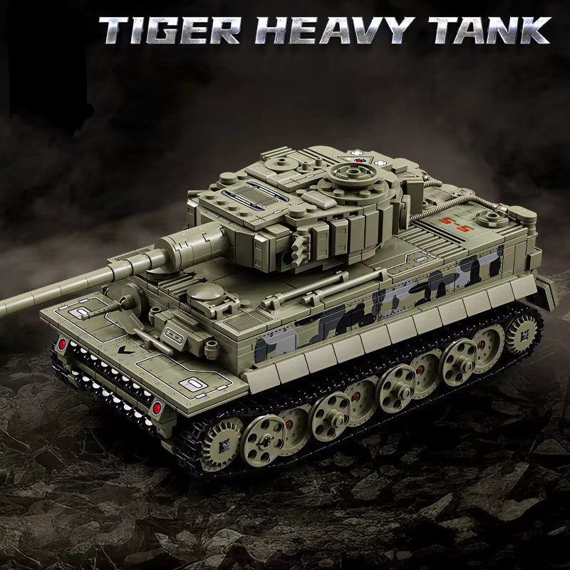 BXA Militär WW2 Tiger Schwere Tank, Bausteine Set, ab 6 Jahren - Bild 2