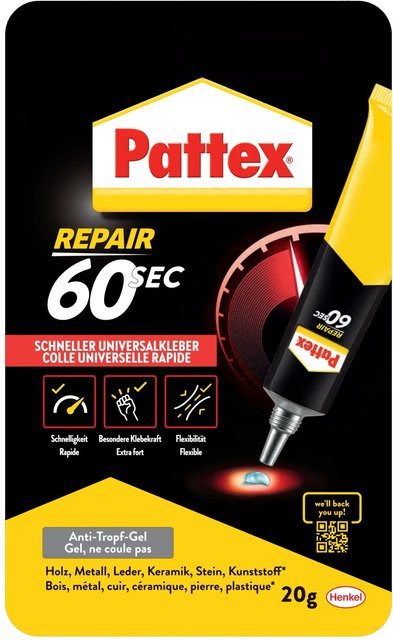 Pattex 60 Sekunden Universalkleber, extrastark, transparent, 20 g - Bild 2