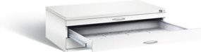 C+P Flachablageschrank Serie 7100_7200 in Verkehrsweiß, H x B x T: 42 x 135 x 96 cm - Bild 1