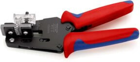 Knipex Präzisions-Abisolierzange mit Formmessern und Mehrkomponenten-Hüllen, rot, Länge: 19,5 cm - Bild 2