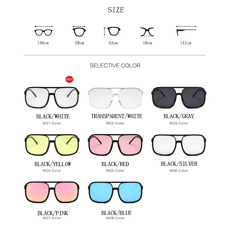 Samjune Sonnenbrille, quadratisch, Vollrand, Kunststoff, Damen - Bild 3