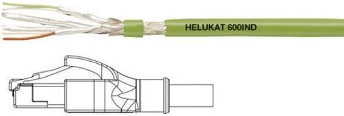 HELU RJ45 Netzwerkkabel CAT 6a S/FTP Patchkabel Grün, Länge: 0,5 m - Bild 1