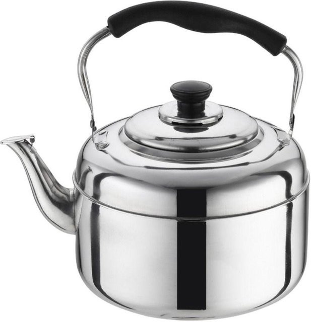 Risenprec Edelstahl-Wasserkocher mit Verbrühschutzgriff für Induktionsherde, Silber, 5 l - Bild 1