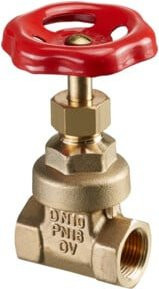 Oventrop Muffenschieber Hygate A DN 10, R 3/8 IG, PN 25, Messing, Rot - Bild 1