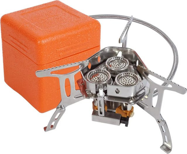 LISM 3-Flammen-Gasherd für Camping und Outdoor in Silber mit 5800 W Leistung - Bild 1