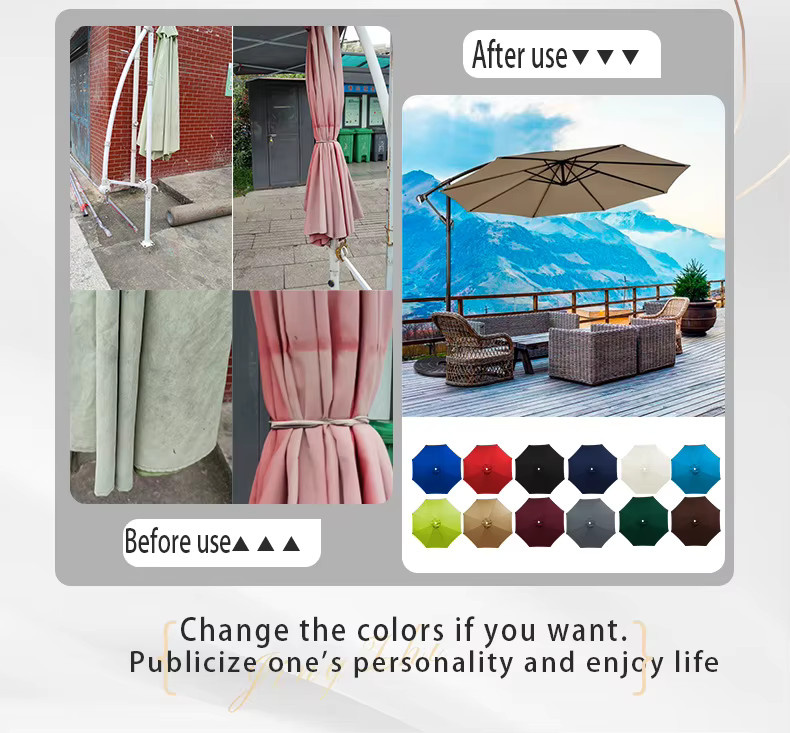 Regensicheres Sonnenschutztuch aus Polyester für Terrasse und Außenbereich, Mehrfarbig - Bild 4