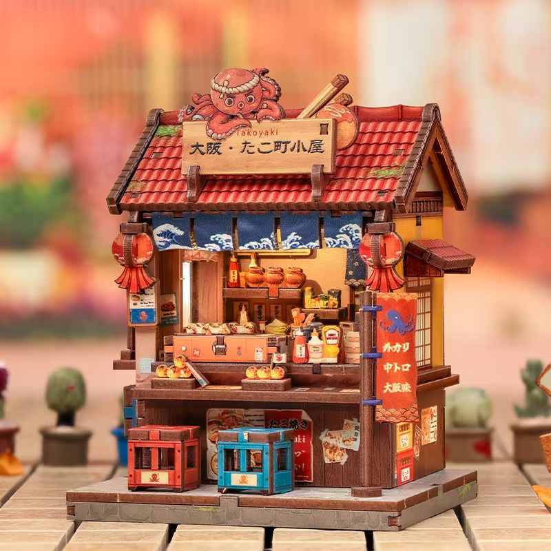 CUTEBEE DIY Buchnischen-Set Japanischer Mini-Laden, 3D Puzzle Puppenhaus - Bild 2