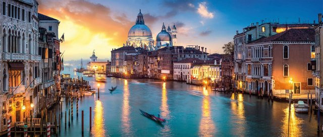 Bönninghoff Keilrahmenbild Venedig Fotografie Landschaft in Mehrfarbig, B/H/T: 60 x 140 x 2,3 cm - Bild 1