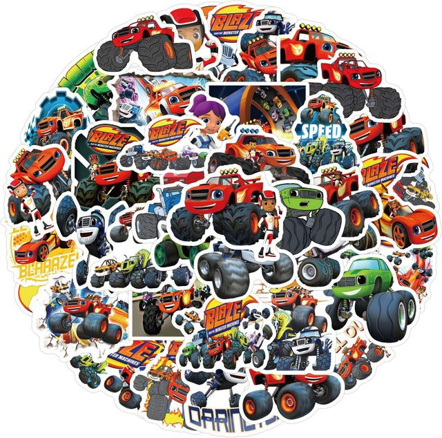 Blaze Doodle Sticker Dekoratives Notizbuch Koffer Cartoon 55-teiliges Set - Bild 1