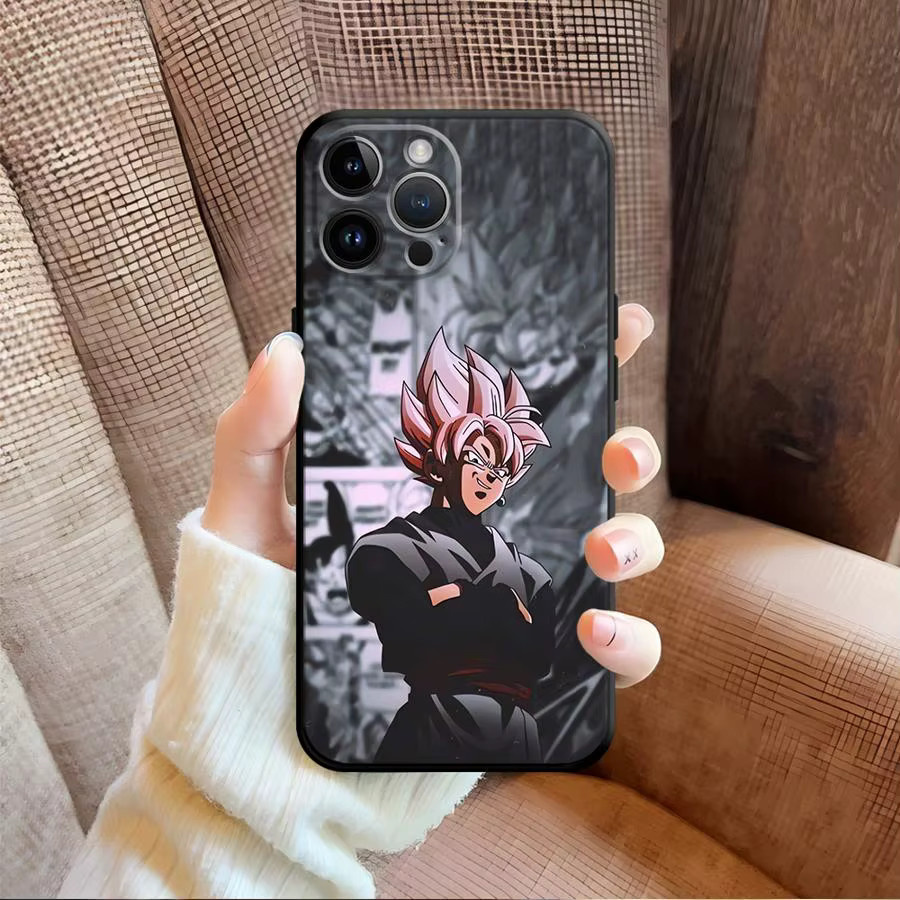 Dragon Ball Goku und Son Gohan Handyhülle für Apple iPhone Modelle in Schwarz und Multicolour, weiche Schutzhülle - Bild 2