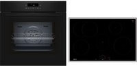 Neff Backofen-Set BTX48PIB0 in Schwarz und Silber mit Induktionskochfeld, Heißluft und Grillfunktion - Bild 1