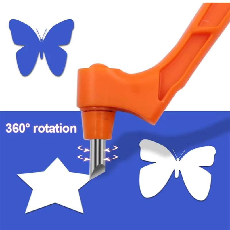 Skeyo 360 Grad rotierendes Kunst- und Gravurmesser mit Scalpel #11 aus Edelstahl in Weiß - Bild 2