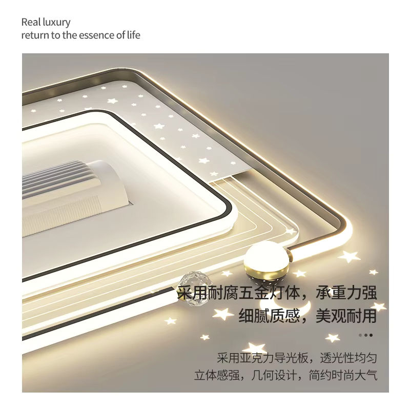 Artpad LED Deckenventilator mit Fernbedienung, Blattlose Deckenleuchte in Weiß für Wohnzimmer und Schlafzimmer - Bild 3