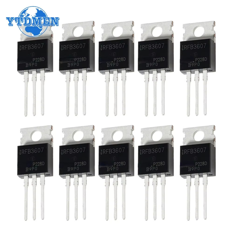 5er-Set YTDMEN IRFB3607PBF N-Kanal-MOSFET Feldeffekttransistoren, 75V 80A, Farbe: Schwarz - Bild 3