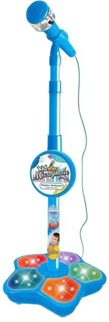 Topmix Kinder Mikrofon mit Ständer, Musikinstrument, Blau, ab 14 Jahre - Bild 1