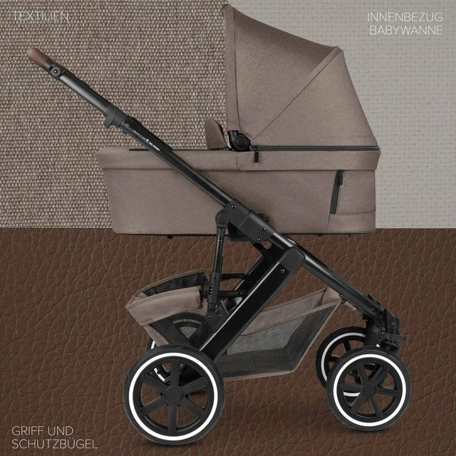 ABC Design Kombikinderwagen Salsa 5 Air 3in1 Set mit Babyschale Pebble 360 Pro 2 in Braun - Bild 1